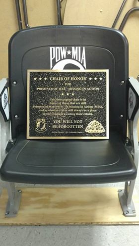 The POW*MIA Chair of Honor…