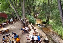 Enjoying Spectacular Creekside Views with Culinary Favorites